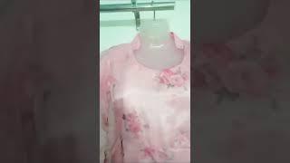 Pink designer gown with puffed sleeves|Stylish Gown for girls|Net Gown at home|Bisma Boutique