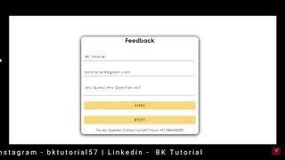 Create a Feedback Form HTML,CSS and HTML5 Validation by #BKTutorial