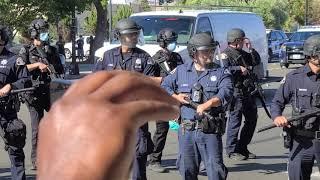 Police shooting tear gas onto George Floyd protestors in  San Jose May 30, 2020 (part 1)