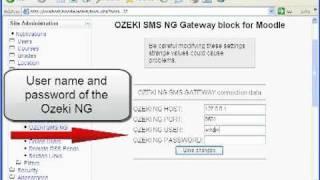 Send SMS from Moodle using "OZEKI NG SMS Gateway block for Moodle"