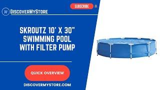 Skroutz 10' x 30" Swimming Pool with Filter Pump