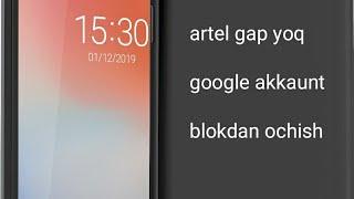 Artel "gap yoq" гугл аккаунтдан чиқариш.