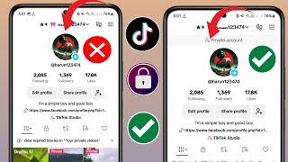 How To Lock Tiktok Account 2024 (Update) || How To Make Your Account Private in Tik Tok