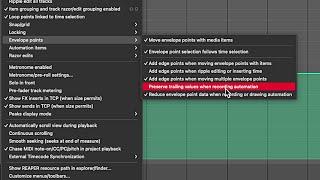 Options: Preserve trailing values when recording automation