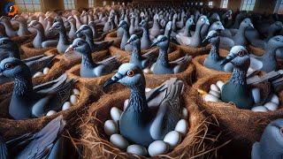 Pigeons Farm  -  Millions of Pigeons Farming For Meat in China  |  Factory Pigeon Meat Processing