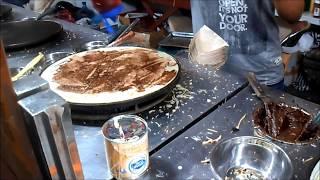 A Large Nutella Banana Crepe - Indonesian Street Food