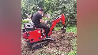 Farm Garden China Cheap 0.8 Ton New Mini Excavator Small Digger With Attachments