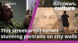 Street art made with explosives and chisels: Meet Vhils, Portugal’s ‘urban archaeologist'