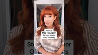 How to stop the zipper on your jeans from showing #styletips #stylehacks #stylehelp #fashionstyle