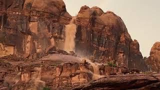 Flash Flood Waterfalls in Moab, Utah (August 21, 2022)