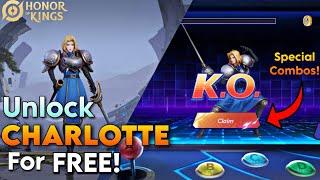 Unlock Charlotte For Free | 7 Special Combos | Honor of Kings