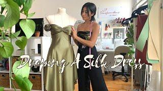 Drape A Strapless Silk Dress W/Me