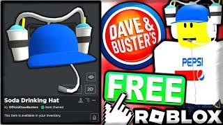 EPIC FREE ACCESSORY! HOW TO GET Soda Drinking Hat! (ROBLOX DAVE & BUSTER’S WORLD EVENT)