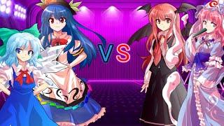 Tenshi And Cirno VS Koakuma And Yuyuko | Bleach VS Naruto 3.3 Battle
