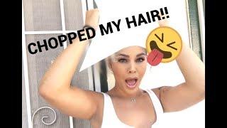 CHOPPED MY HAIR OFF!!