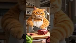 #Cat that can cook #Cute pet debut plan #Puff the cat chef #Cat's confusing behavior #Orange cat