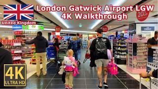 London Gatwick Airport Walkthrough 4K 2024 ️ LGW Walk with North Terminal, South Terminal