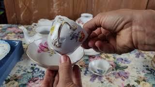 Распаковка  находок  барахолки в Германии  Майсен  сервизы тарелки цветной хрусталь  В поиске клада