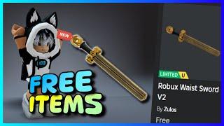 New FREE LIMITED UGC items , How to get FREE UGC LIMITED ITEMS Robux Waist Sword on ROBLOX