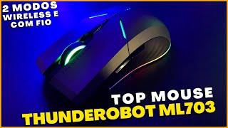 MOUSE THUNDEROBOT ML703 2.4G 16000 DPI WIRELESS + WIRED REVIEW TESTES