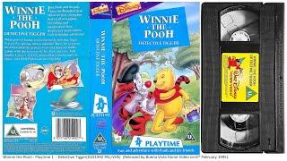 Winnie the Pooh Playtime 1 - Detective Tigger (6th February 1995) UK VHS