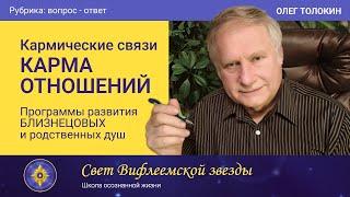 Карма отношений и кармические связи. Программы развития близнецовых и родственных душ | Олег Толокин