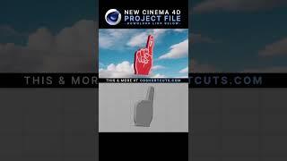 Cinema 4D Foam Finger  C4D + Redshift Project File