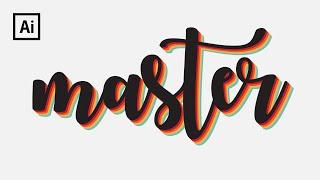 Multi Layer Text Effect | Adobe illustrator Text Effect Tutorial