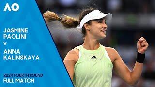 Jasmine Paolini v Anna Kalinskaya Full Match | Australian Open 2024 Fourth Round