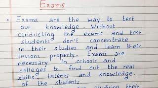 Write a short essay on Exams | Essay Writing | English