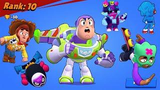 All 89 Brawlers + All Skins Losing Animations | Toy Story in Brawl Stars