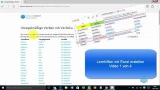 Lernhilfen mit Excel erstellen Video 1von4