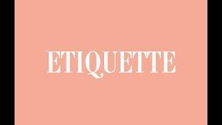 Etiquette • спектакль, о котором знают двое