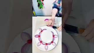 Learn how to decorate a dish in one go#Displaying skills #Displaying vegetable shapes#Easy to learn
