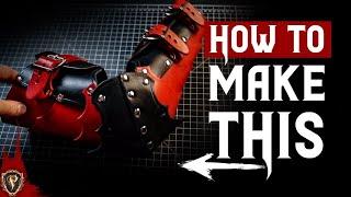 ️ FANTASY ARM ARMOR - Vambrace Rerebrace Elbow Cosplay DIY - How to make leather armor