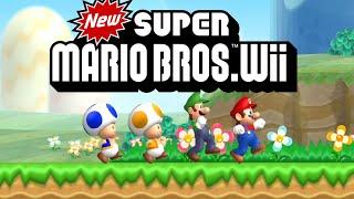 New Super Mario Bros Wii - 100% FULL GAME PLAYTHROUGH! All Worlds, All Star Coins, All Secret Exits!