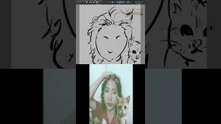 Pussy Cat   | Caricature | Digital Art | Ep 21 | Drawing Stranger on Comments #shorts