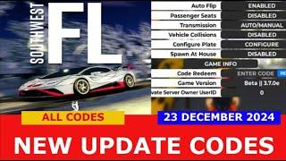 *NEW UPDATE CODES* [WINTER UPDATE] Southwest Florida Beta ROBLOX | ALL CODES | DECEMBER 23, 2024