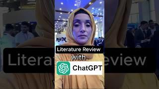 Write literature review with references with #chatgpt