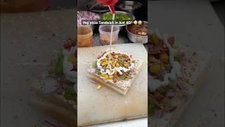 Veg Pizza Sandwich in Just 60/- #pizzasandwichrecipe #recipe #foodforfoodies #streetfood #foodie