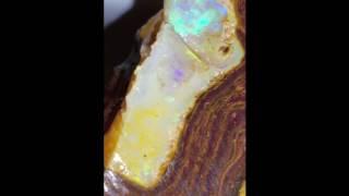Boulder Opal Rough, Great color play