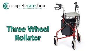 Three Wheel Rollator With Puncture Proof Wheels