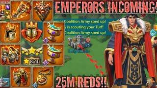 lords mobile: EMPEROR INCOMING 7 BACK TO BACK RALLIES F2P!! INSANE COMP FOR RALLY TRAPS!  