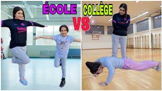 ÉCOLE VS COLLÈGE LES PROF DE SPORT #sistersalipour #challenge #vlog