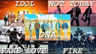 BTS -'DNA x FAKE LOVE x IDOL x FIRE x NOT TODAY'-MASHUP