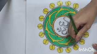 Coloring a Mandala | Relaxing Hand-Drawn Flower of Life Art with Colored Pencils