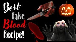 How to make fake blood for Halloween look /Prosthetic makeup/fake wounds/DIY blood for makeup