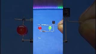 simple projects ||bc547 transistor projects || battery full charge indicator #shorts