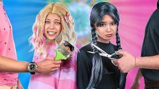 Wednesday Addams und Enid Sind Kinder! RICH ENID's DAD Gegen BROKE WEDNESDAY's DAD! Teil 2