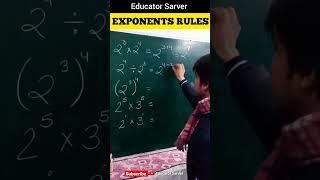 Best Exponents Rules  #shorts #viral #ytshorts #ytshort #exponentsandpower #exponent #surds